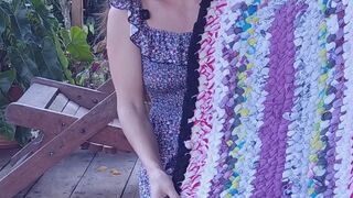 Handmade Rag Rug From Old Clothes