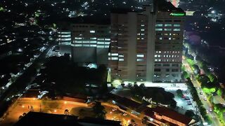 The beautiful atmosphere of the city at night