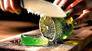 What Happens When You Slice a Glass Lime? 😱🍋‍🟩