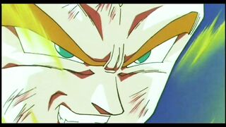 Majin Boo da trabalho ao vegeta e Goku