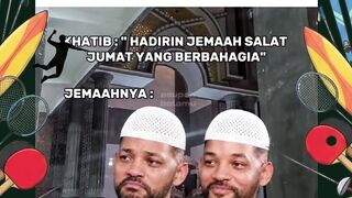 Begitu denger kata "berbahagia", langsung pada saling lirik pas Jumatan 🗿🤣