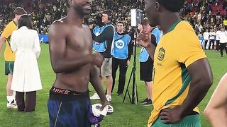 All respect between Vini Jr and Nestory Irankunda after a hard-fought series 🤝
