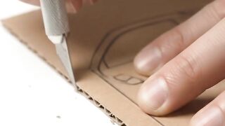 Ferrari car from cardboard