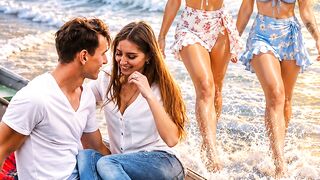 Golden Hour Beach Romance ❤️ | Beautiful Couple & Sea | Full Song