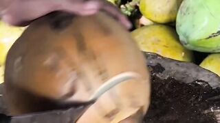 coconut cutting skills ASMR 5