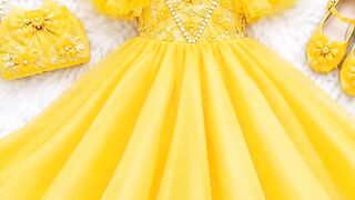 Golden Yellow Princess Gown — Pure Sunshine Elegance 💛✨👑