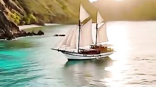Relaxing nautical footage featuring boats gliding across serene waters