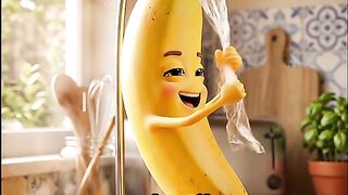 AI animation video of banana fruit