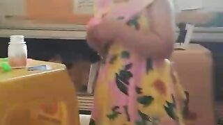 Little girl happy