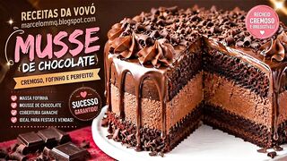 Receita da vovó bolo Musse de chocolate