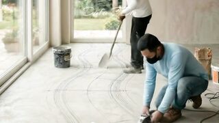 Living Room Transformation with a Stunning 3D Epoxy River Floor 😱