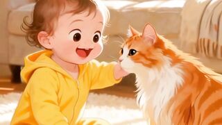 The Ultimate Furry Nanny: Cat Guards Sleeping Baby 🐱👶