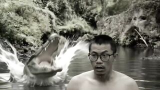 Be Careful When Swimming in Rivers! 🐊😱
