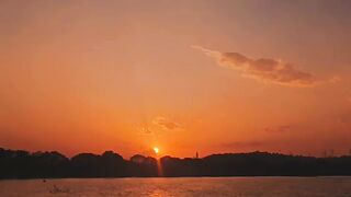 Golden Sunset Over the Lake 🌅 | Peaceful Nature Views & Relaxing Vibes #Shorts