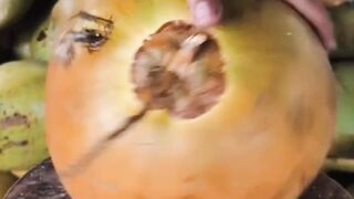 coconut cutting skills ASMR 6