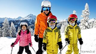 Ski in the montagne