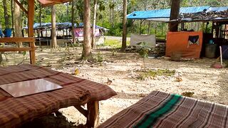 video of drinking coffee on the side of the road in Cepu Blora