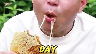 Saved a queen bee from fish! The hive treated him as family and gifted honey!😭❤️#beer_720p