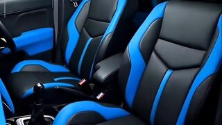AI-Generated Luxury Car Interior with Black and Blue Seats