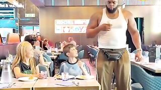 The big men is funny