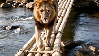 Monkey Cuts the Bridge, Lion Runs Away! 🐒🦁🌉