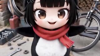Gugugaga penguin girl Prank Gone Wrong Funny Moment and cute v2
