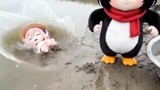Gugugaga penguin girl Prank Gone Wrong Funny Moment and cute 2