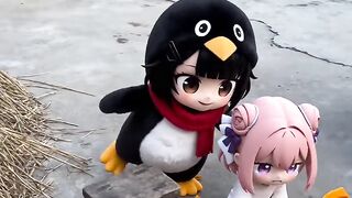 Gugugaga penguin girl Prank Gone Wrong Funny Moment and cute 6