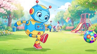 Robot Kartun Main Bola