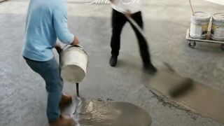 Modern Living Room Epoxy Floor Fantasy Portal Effect Illusion Door Another Dimension
