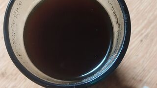 Drinking coffee in the morning