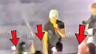 Crowd tries to touch