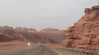 Travling on highway haqil beach