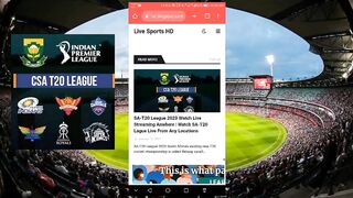 Watch SA-T20 League Live Stream Matches | SA-T20 Today Live