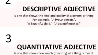 Adjective Types  and Examples