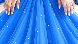 Royal Blue Pearl Gown — Elegant Princess Dress from Indonesia 💙✨
