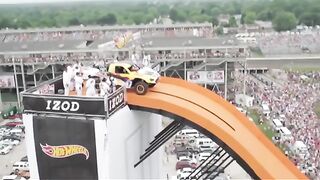 🚗💨 This Car Was Launched From a 27-Meter-High Ramp! 😱🔥