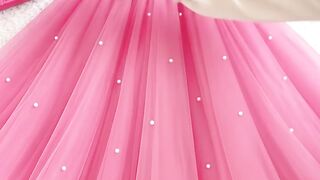 Pink Pearl Princess Gown — Dreamy Elegance 💖