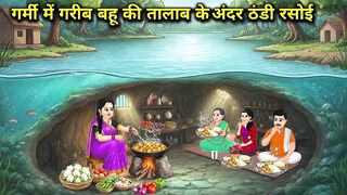 गर्मी में गरीब बहू की तालाब के अंदर ठंडी रसोई