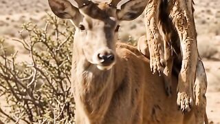 THIS IS THE TRUE KING OF THE JUNGLE! FEARED BY A PRIDE OF LIONS WITHOUT KILLING A SINGLE ONE! 🦌🦁🔥
