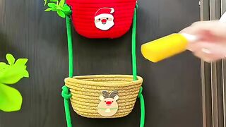 Jute hanging storage basket