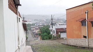 Chuva cidade do interior mg
