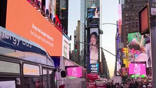 bright billboards.