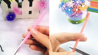 Plastic straw creations