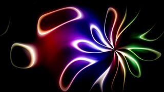 Abstract Glowing Liquid Silk And Crystal Prism Beams In Rainbow Colors On Black