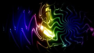 Abstract Multi Color Quantum Energy Portal Waves With Glowing Spectrum