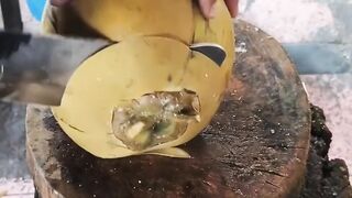 Open young coconut cutting skills ASMR