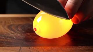 Crystal Clear Glass Kiwi Slicing ASMR 💎