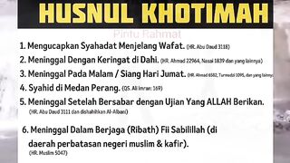 7 tanda husnul khatimah