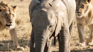 JANGAN REMEHKAN GAJAH KECIL INI! 😱🐘 SINGA-SINGA LANGSUNG KABUR! 🦁💦